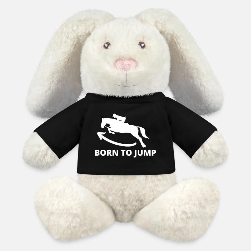 Dynamisk springhingst - MiniFeet® Recycled-kanin® Creme - sort