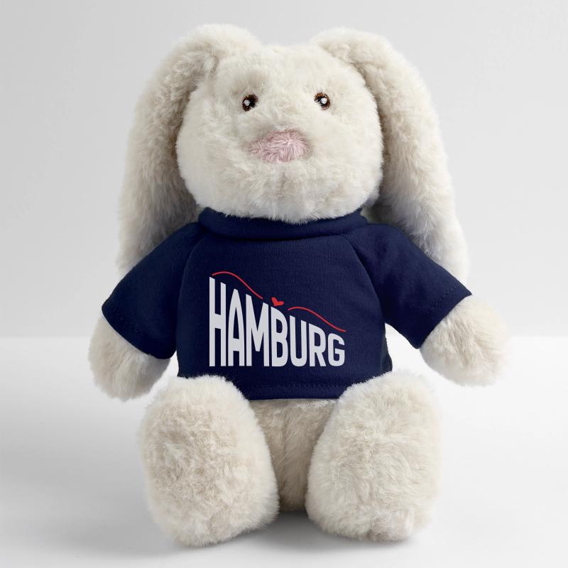 Hambourg Lapin en peluche recyclé MiniFeet® Crème