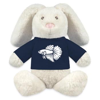Kampffisch Betta Fisch Aquaristik Vektor - MiniFeet® RecycelHase® Creme - French Navy - Vorne