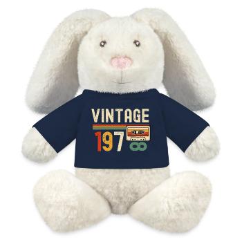 Vintage 1970s Cassette - MiniFeet® RecycelHase® Bunny Cream - french navy - Front
