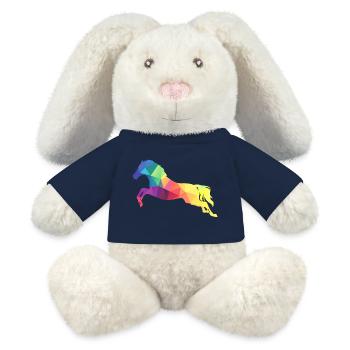 Springendes Pferd - MiniFeet® RecycelHase® Creme - French Navy - Vorne