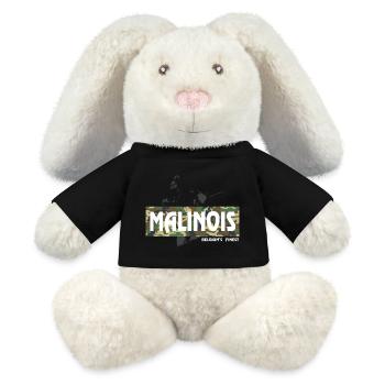 Malinois Camouflage Print - MiniFeet® RecycelHase® Creme - Schwarz - Vorne