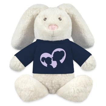 Mother And Daughter Heart - MiniFeet® RecycelHase® Bunny Cream - french navy - Front
