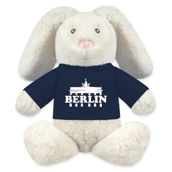 berlin tor brandenburg city city city logo icon - MiniFeet® RecycelHase® Bunny Cream - french navy - Front