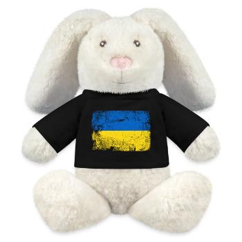 Brushed Ukrainian Flag Palette - MiniFeet® RecycelHase® Bunny Cream - black - Front