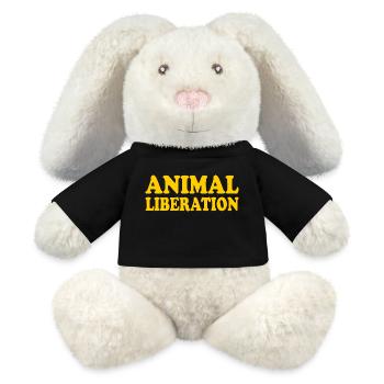 Animal liberation - MiniFeet® RecycelHase® Creme - Schwarz - Vorne