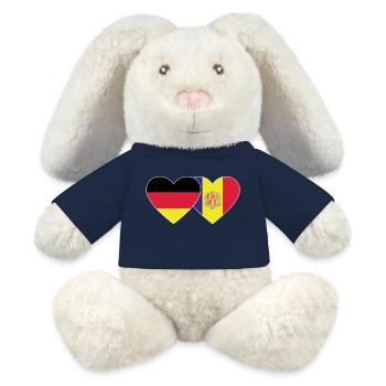 Germany Andorra Flag Heart - MiniFeet® RecycelHase® Bunny Cream - french navy - Front