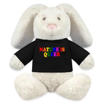 Nature is queer - MiniFeet® RecycelHase® Creme - Schwarz - Vorne