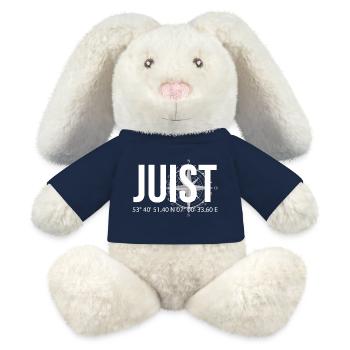 Koordinaten Juist - MiniFeet® RecycelHase® Creme - French Navy - Vorne