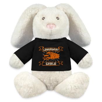 Gift for Carlo - MiniFeet® RecycelHase® Bunny Cream - black - Front