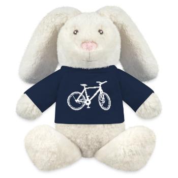 Retro Fahrrad Linie Kunst Design - MiniFeet® RecycelHase® Creme - French Navy - Vorne