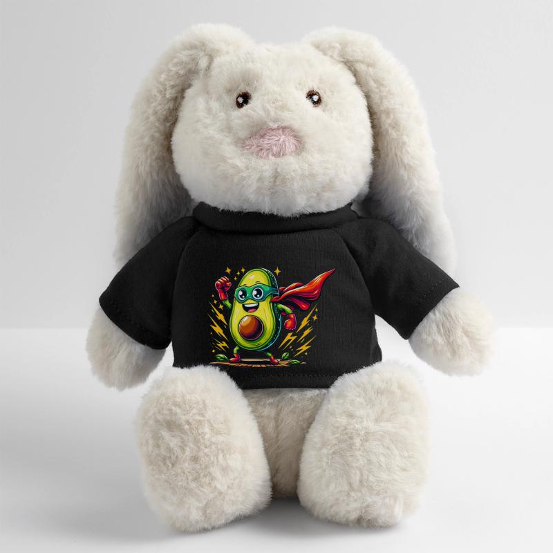 Avocado Avenger with Power Punch MiniFeet® RecycelHase® Bunny Cream