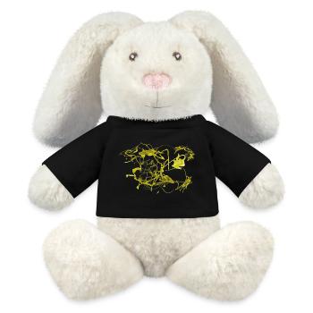Abstrakt - MiniFeet® RecycelHase® Creme - Schwarz - Vorne