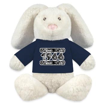 1976 Retro Celebration Design - MiniFeet® RecycelHase® Creme - French Navy - Vorne