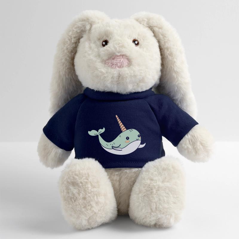 narval Lapin en peluche recyclé MiniFeet® Crème