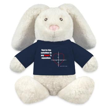 Heart Equation on Graph - MiniFeet® RecycelHase® Bunny Cream - french navy - Front