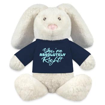 You're Absolutely Right Lustig Sarkastisch KI Logo - MiniFeet® RecycelHase® Creme - French Navy - Vorne