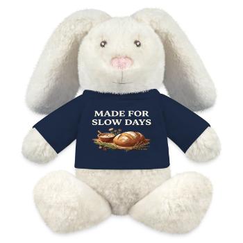 Slow Days Bread Herb Comfort Cottagecore Farm - MiniFeet® RecycelHase® Bunny Cream - french navy - Front