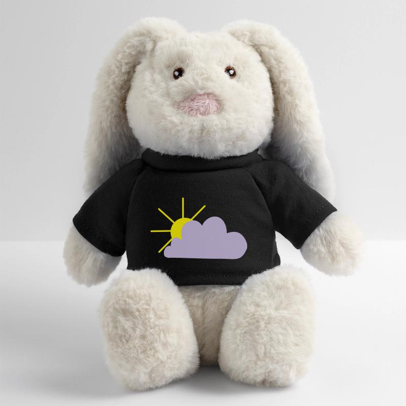 Sonne sieht hinter der Wolke hervor MiniFeet® RecycelHase® Creme