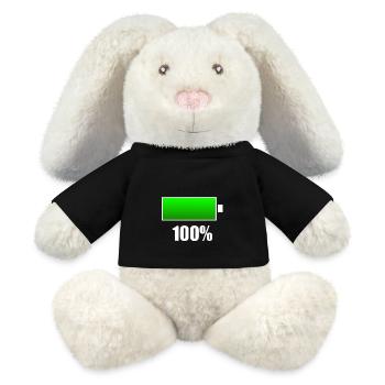 Battery charged - MiniFeet® RecycelHase® Bunny Cream - black - Front