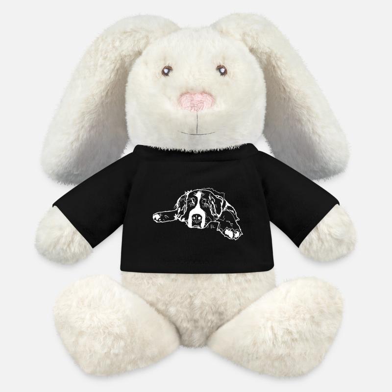 Berner Sennenhund - MiniFeet® RecycelHase® Creme - Schwarz