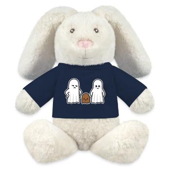 Funny Halloween Adultery Ghost Bastard Baby - MiniFeet® RecycelHase® Bunny Cream - french navy - Front