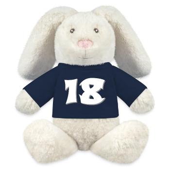 volljährig, 18 schattiert, erwachsen sein - MiniFeet® RecycelHase® Creme - French Navy - Vorne