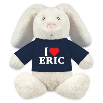 t-shirt I love Eric t-shirt gift idea - MiniFeet® RecycelHase® Bunny Cream - french navy - Front