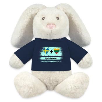 Lithuania and Sweden 100% perfect / gift - MiniFeet® RecycelHase® Bunny Cream - french navy - Front