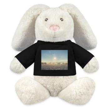 Winterlandschaft - MiniFeet® RecycelHase® Creme - Schwarz - Vorne