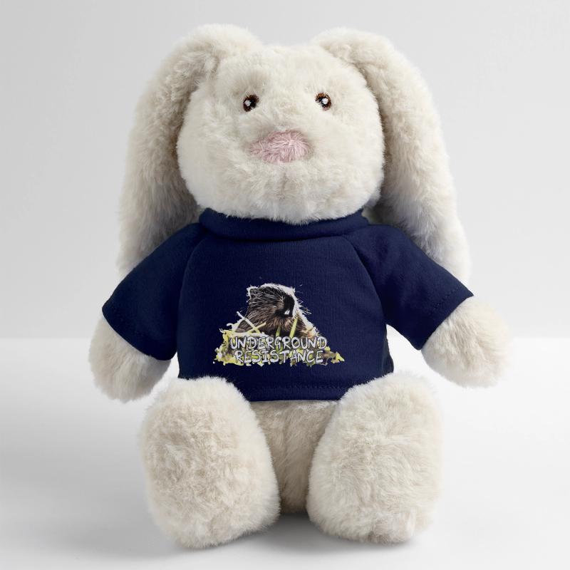 Marmotte culte - Résistance souterraine Lapin en peluche recyclé MiniFeet® Crème