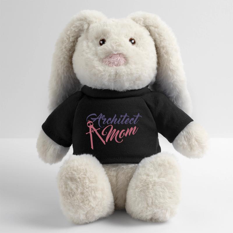 Drôle De Maman Architecte Lapin en peluche recyclé MiniFeet® Crème
