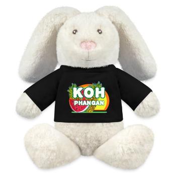 Paradies Insel Koh Phangan - MiniFeet® RecycelHase® Creme - Schwarz - Vorne