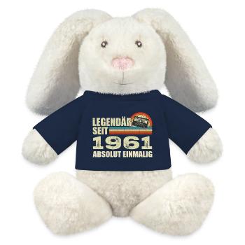 Legendary since 1961 - absolutely unique - MiniFeet® RecycelHase® Bunny Cream - french navy - Front