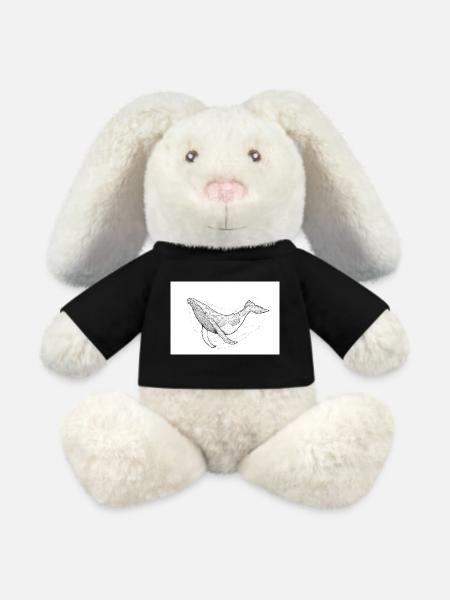 Buckelwal - MiniFeet® RecycelHase® Creme - Schwarz