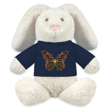 Schmetterling - MiniFeet® RecycelHase® Creme - French Navy - Vorne
