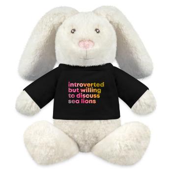 Sea Lion - MiniFeet® RecycelHase® Bunny Cream - black - Front