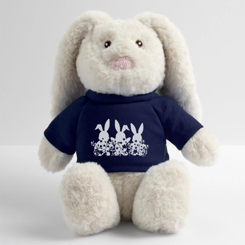 Lapin de Pâques Lapin en peluche recyclé MiniFeet® Crème