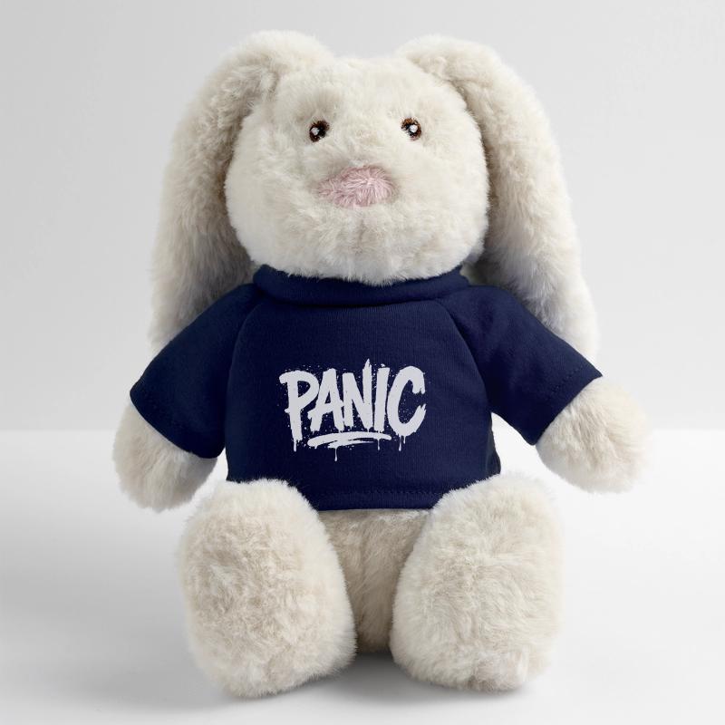 PANIC Esthétique grise expressive avec Risk Bothrin Lapin en peluche recyclé MiniFeet® Crème
