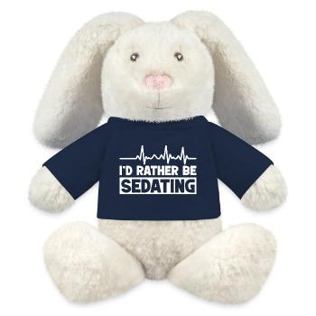 Anesthesiologist Rather Be Sedating Specialist - MiniFeet® RecycelHase® Bunny Cream - french navy - Front