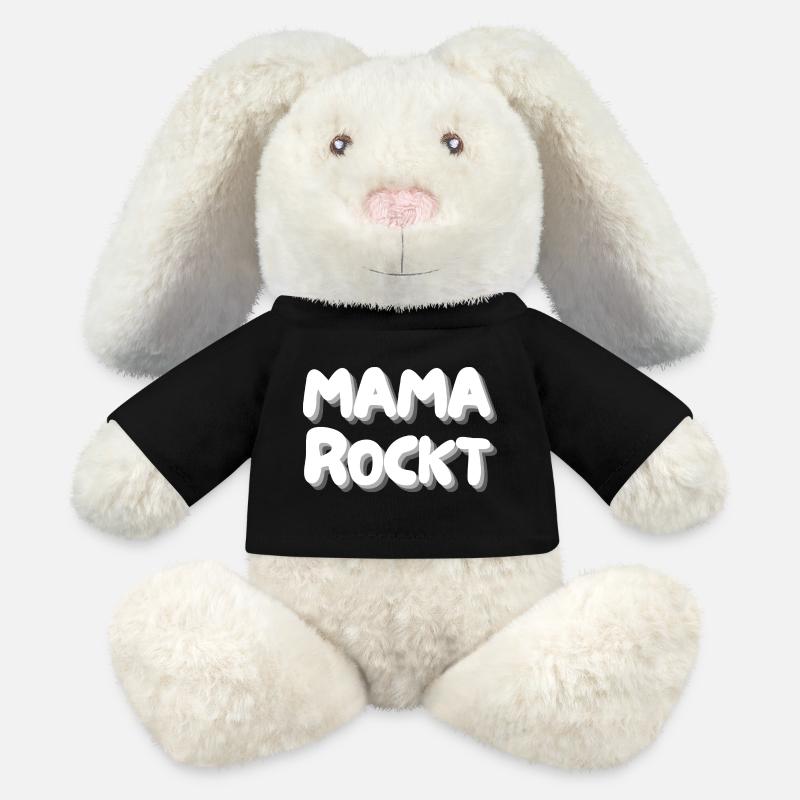 Mama rockt - MiniFeet® RecycelHase® Creme - Schwarz