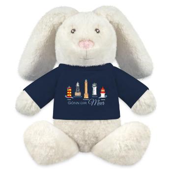 Gönn Dir Meer Leuchtturm Kollektion - MiniFeet® RecycelHase® Creme - French Navy - Vorne