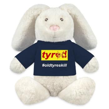 Tyred Tired Mom Life - MiniFeet® RecycelHase® Bunny Cream - french navy - Front