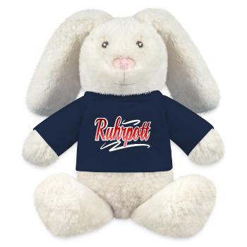 ruhrpott - Lapin en peluche recyclé MiniFeet® Crème - bleu marine - Devant