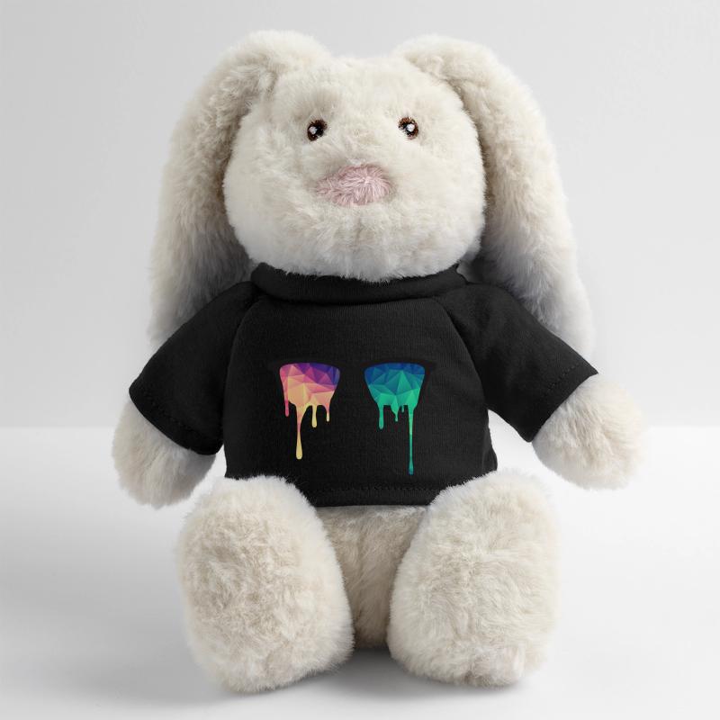 Abstract Psychedelic Nerd Glasses with Color Drops MiniFeet® RecycelHase® Bunny Cream