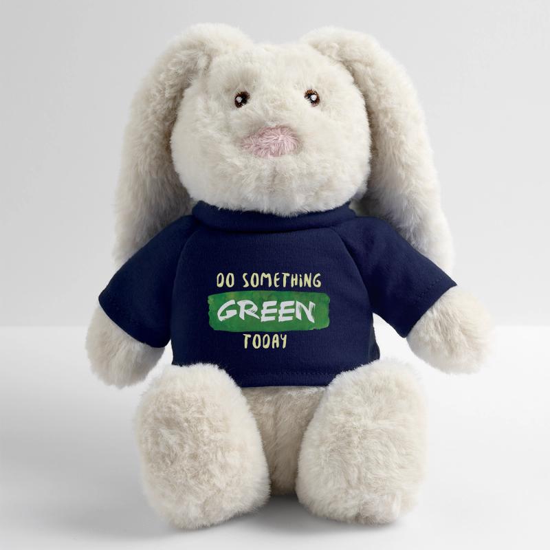 Do Something Green Today white Lapin en peluche recyclé MiniFeet® Crème