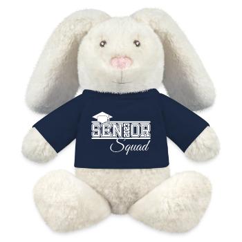 Équipe Senior 2023 Fière Équipe de Diplômés - Lapin en peluche recyclé MiniFeet® Crème - bleu marine - Devant