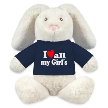 I Love all my Girls - MiniFeet® RecycelHase® Creme - French Navy - Vorne