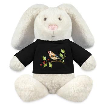 Bunter Vogel - MiniFeet® RecycelHase® Creme - Schwarz - Vorne