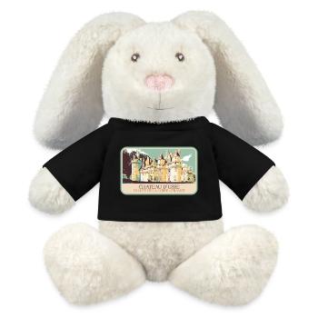 Château d'Ussé, Vallée de la Loire - Lapin en peluche recyclé MiniFeet® Crème - noir - Devant